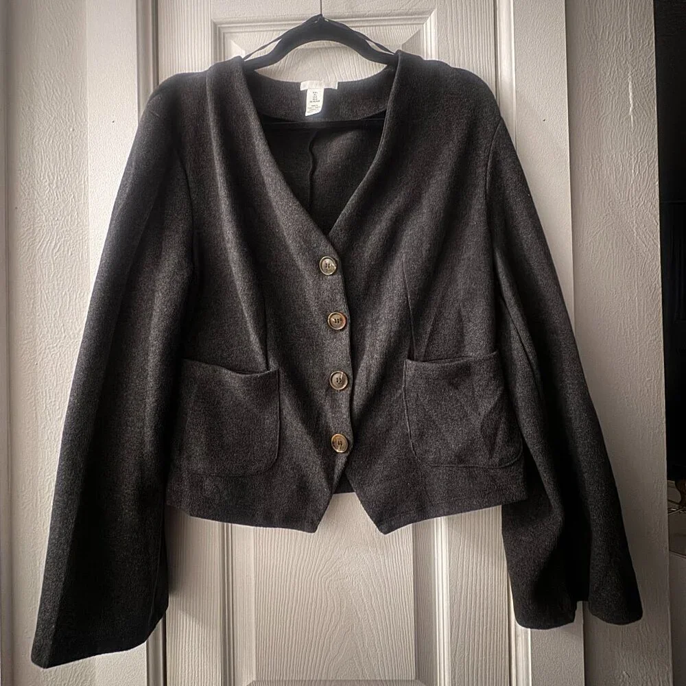 🖤✨ H&M Cropped Cardigan | Size L ✨🖤 - Picture 2 of 12